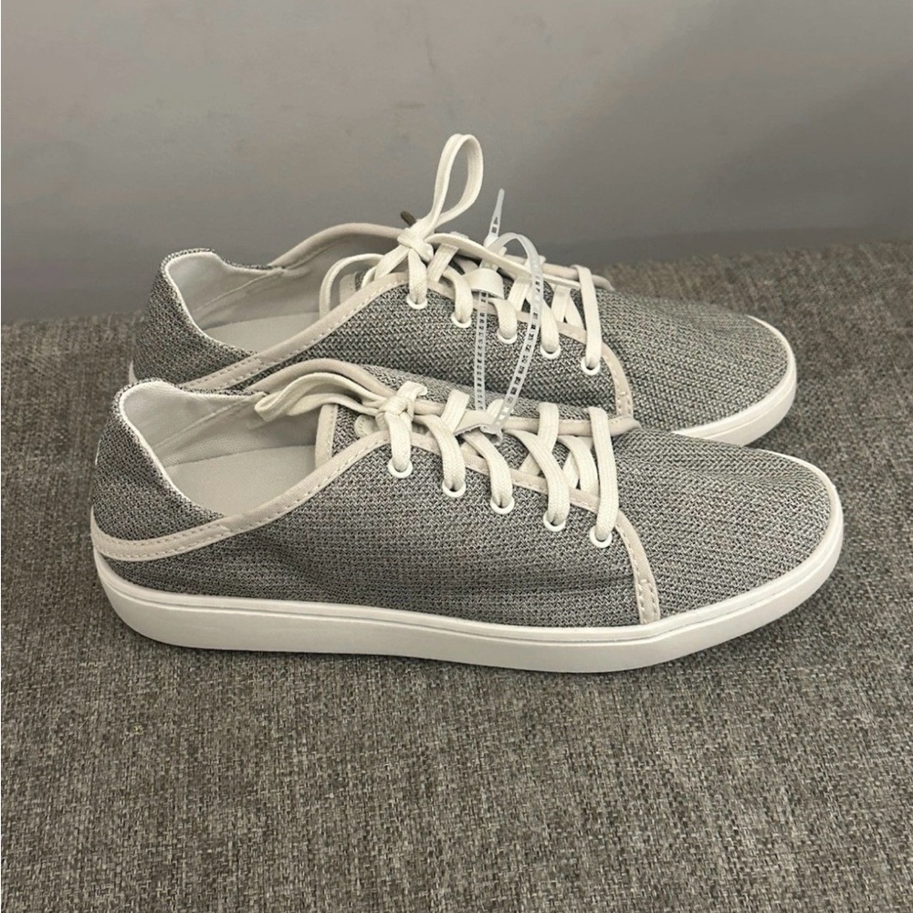 OluKai Women's Pehuea Lī Gray Slip On Or Lace Up Sneaker Size 10
